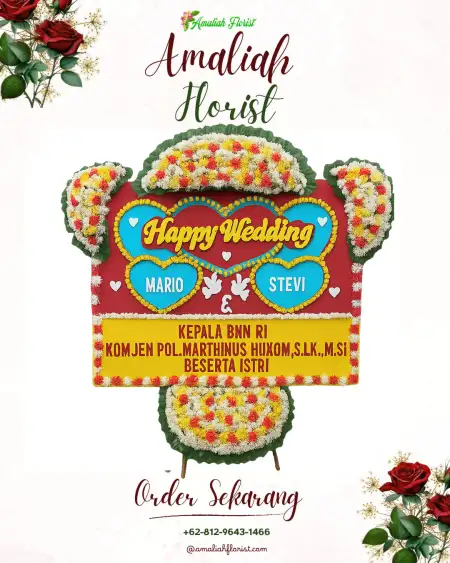 Papan Bunga Pernikahan Rangai Tri Tunggal
